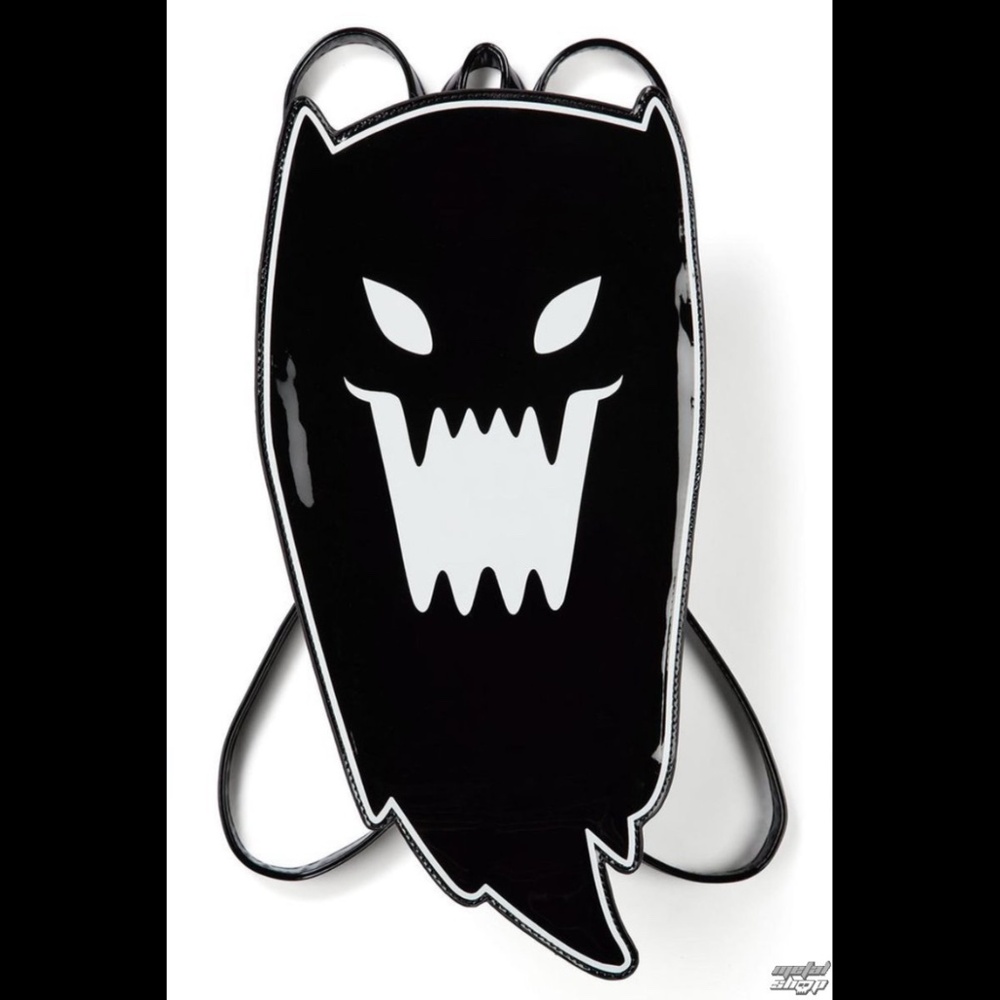 Killstar Spooky Harajuku Boo Ghost Black Vinyl Backpack (Purse/Bag)